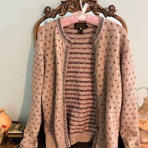 Vintage Fair Isle Eddie Bauer Wool Cardigan